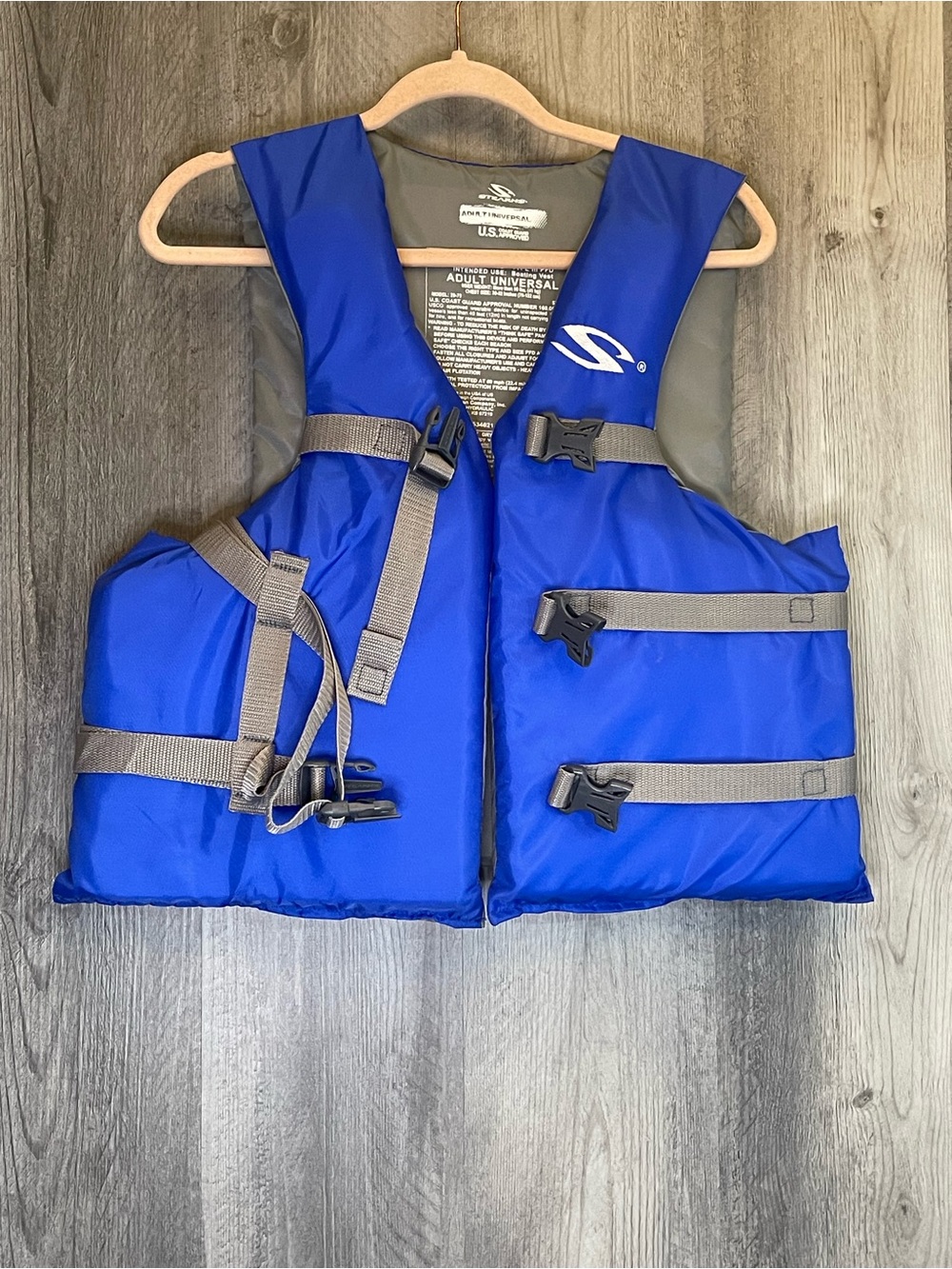 Stearns Adult Universal Type III PFD Life Jacket Vest Blue/Gray - 2 available